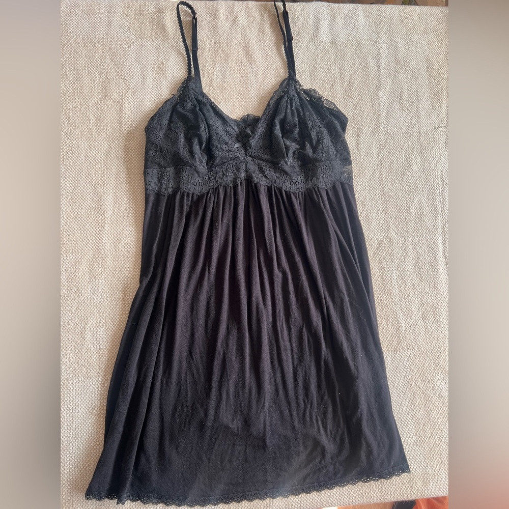 Black slip dress lingerie dress